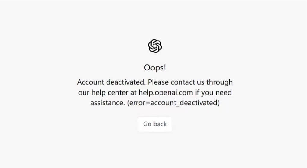 ChatGPT 开始大面积封号 ChatGPT 开始大面积封号